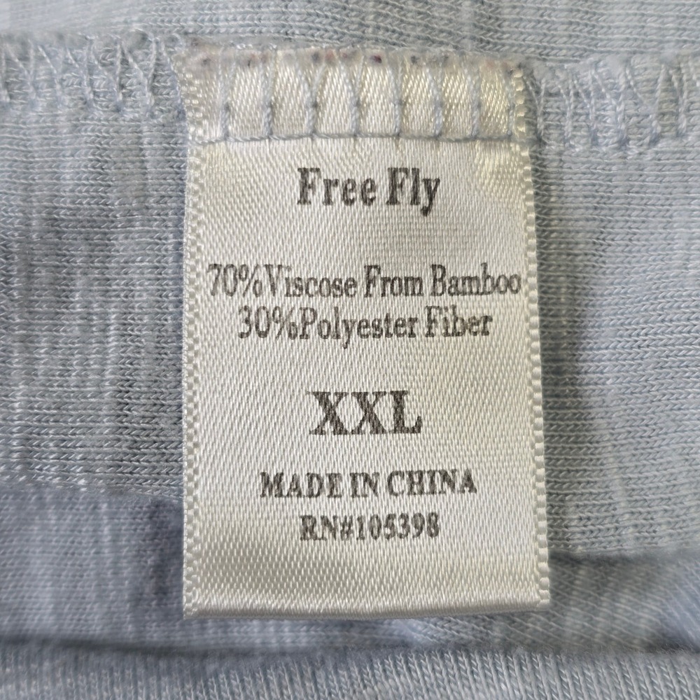 Free Fly Bamboo Hoodie Mens 2XL Light Blue Lightweight Breathable Coastal - Picture 7 of 13